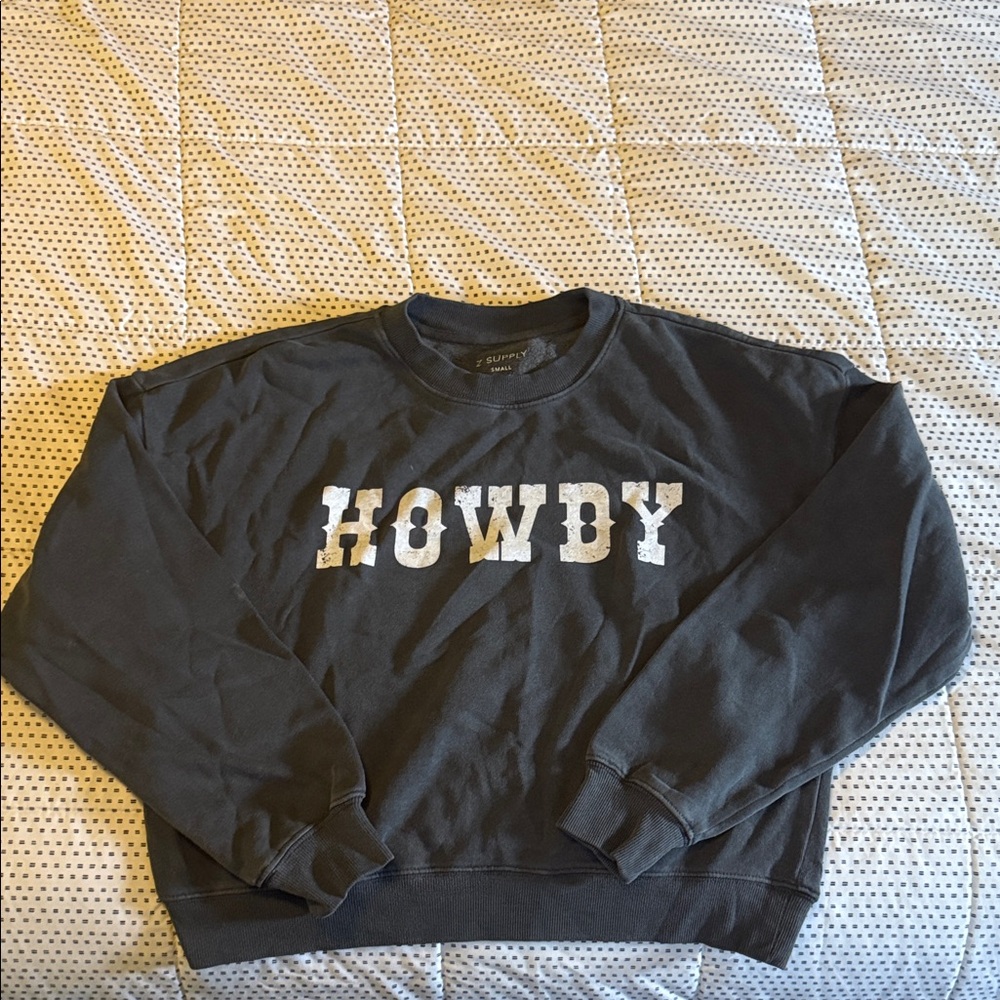 Z Supply Charcoal 'Howdy' Women's Sweater